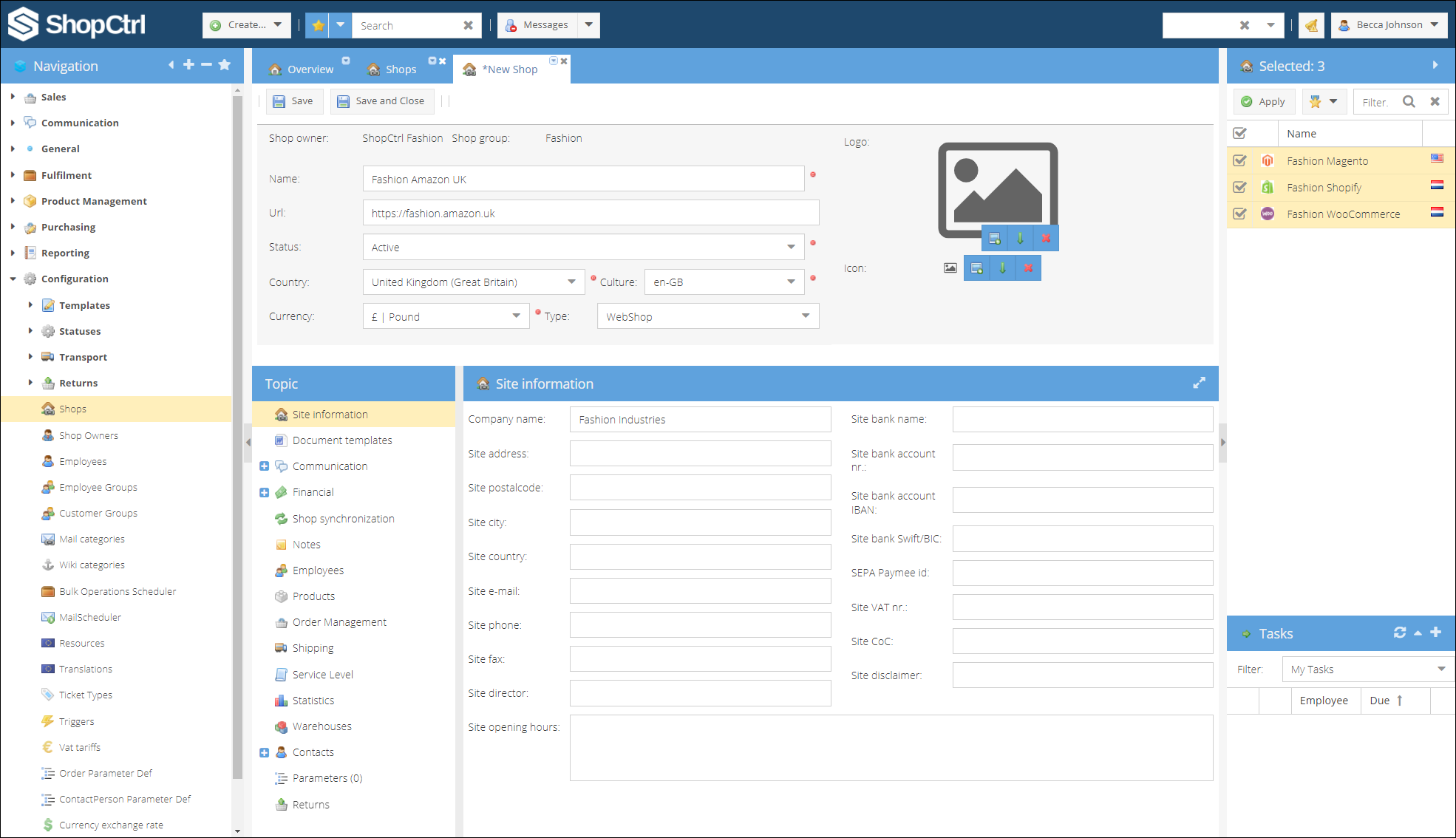 create-shop-site-information